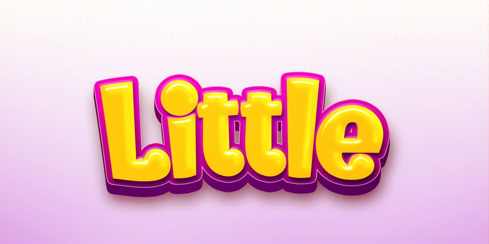 Latest Free Photoshop Text Styles & Effects 127 Little Text Effect