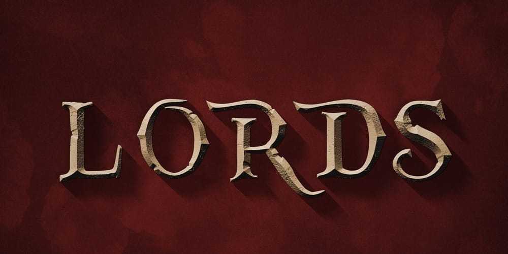 Latest Free Photoshop Text Styles & Effects 70 Lords Text Effect
