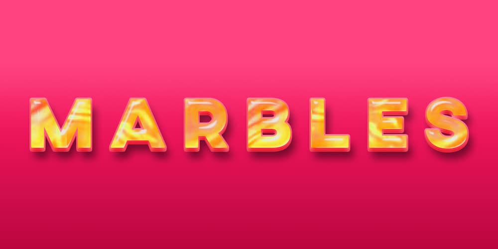 Marbles Text Effect PSD