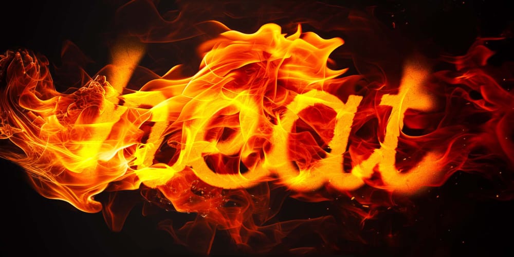 Melting Fire Flames Text Effect