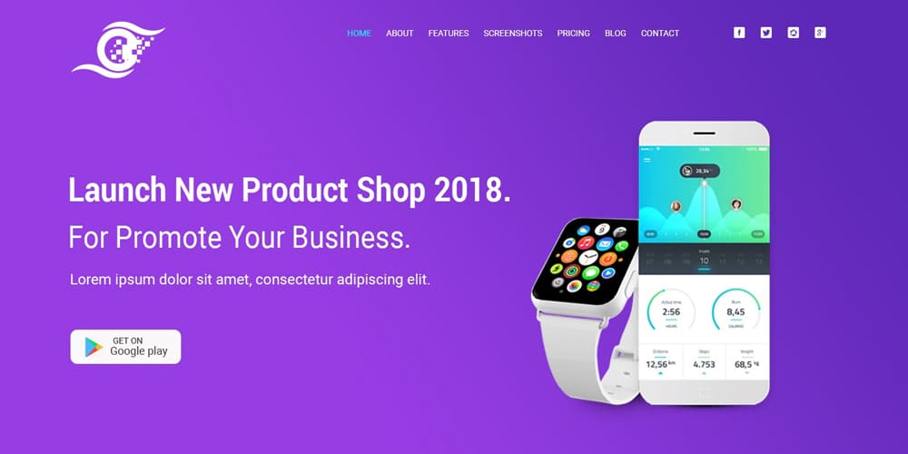 Mobile Applications Landing Page Template