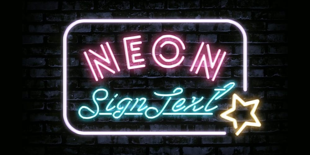Neon Sign Text Effect