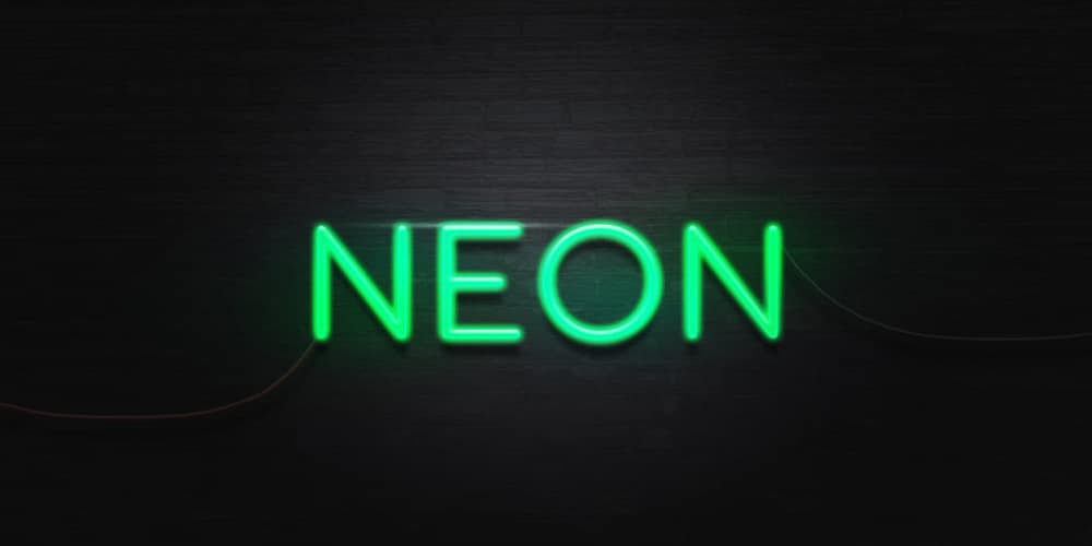 Neon Text Effect PSD