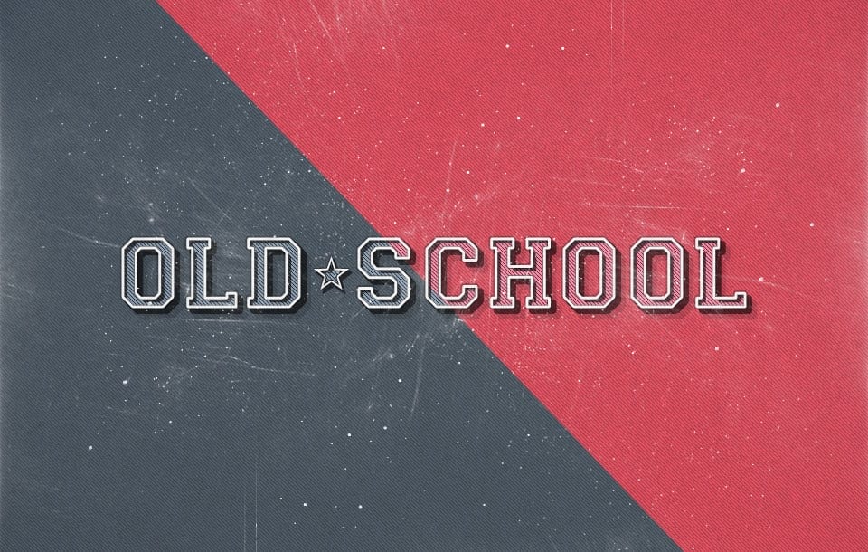 Old School Retro Text Effect PSD