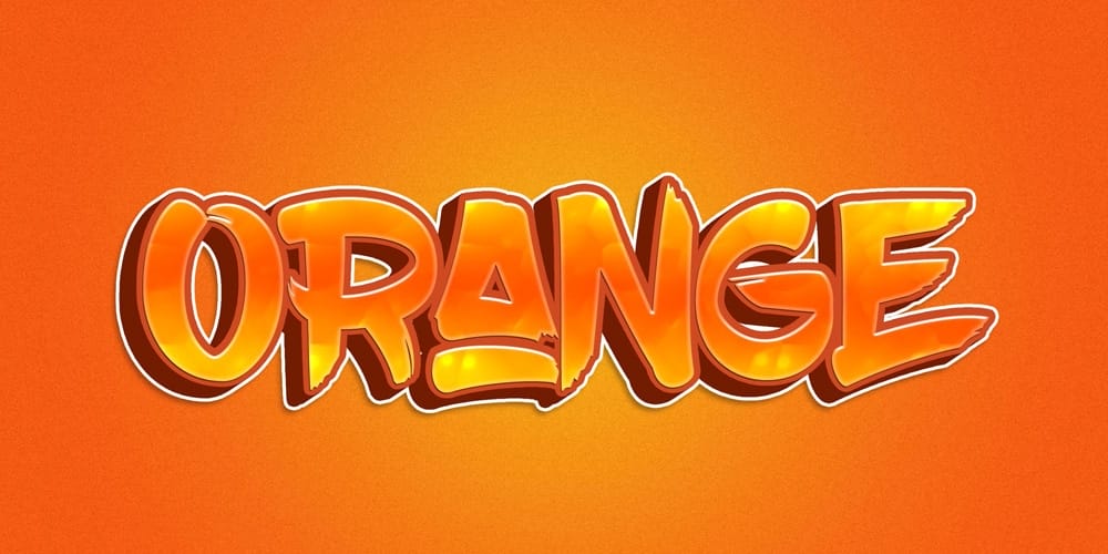 Latest Free Photoshop Text Styles & Effects 185 Orange Text Effect