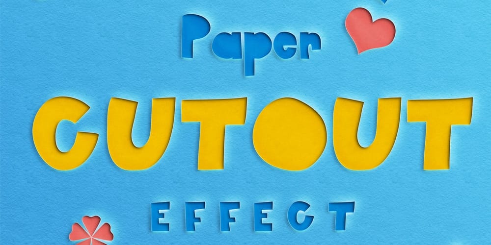 Paper Cut-Out Text Effect