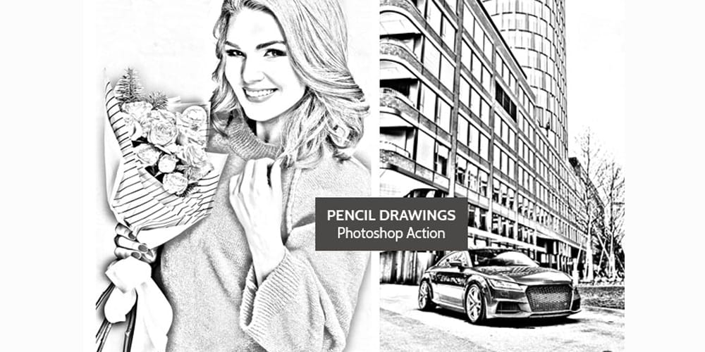 Latest Free Photoshop Actions 91 Pencil Drawings Photoshop Action