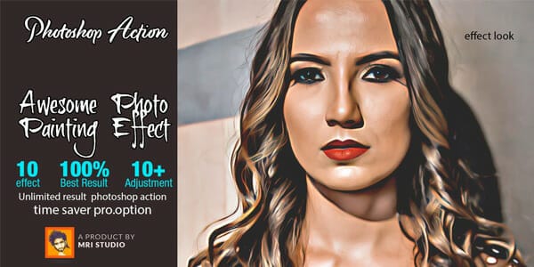 Latest Free Photoshop Actions 79 Photo Painting Effect