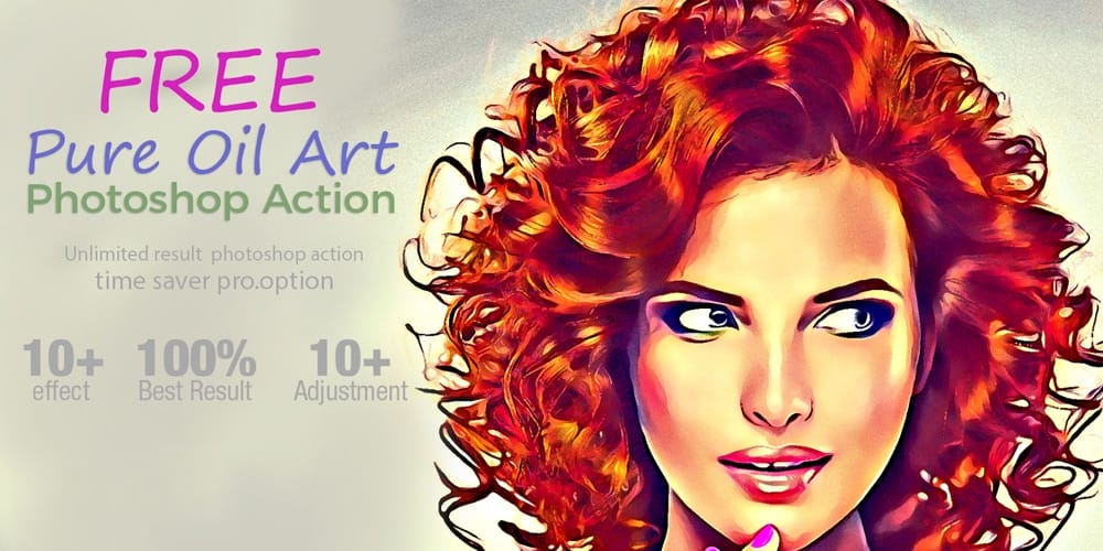 Latest Free Photoshop Actions 87 Photoshop Pure Oil Art Action