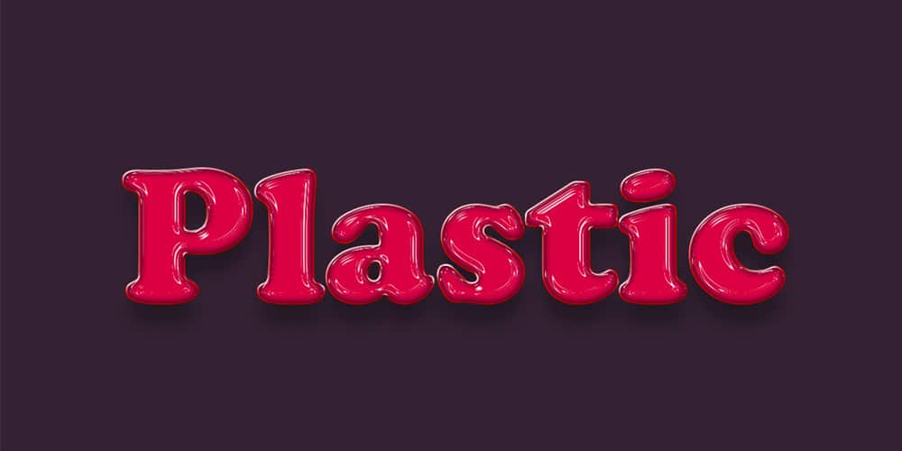 Latest Free Photoshop Text Styles & Effects 111 Plastic Text Effect