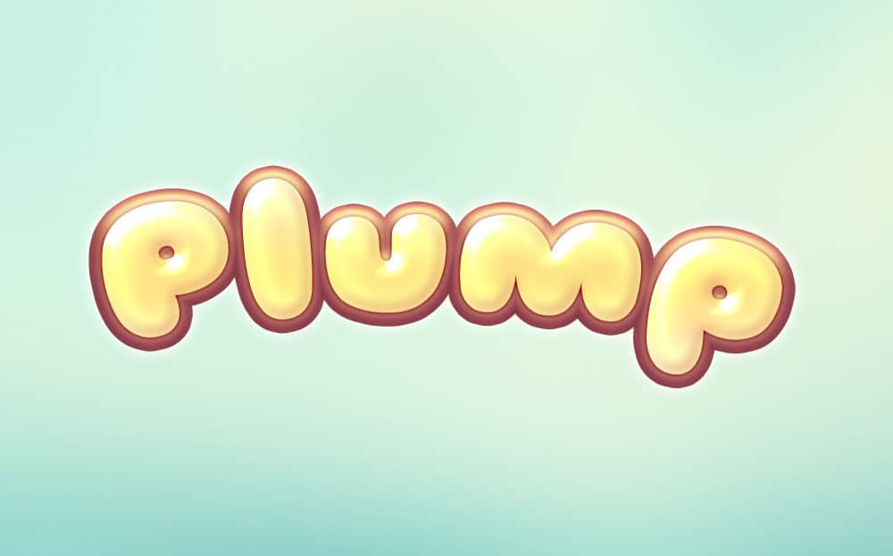 Plump Text Effect PSD