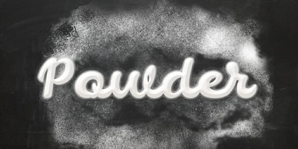 Latest Free Photoshop Text Styles & Effects 30 Powder Text Effect