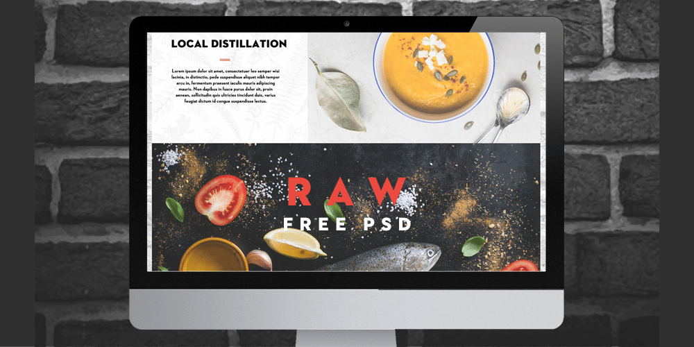  RAW One Page Web Template For Restaurant & Bars