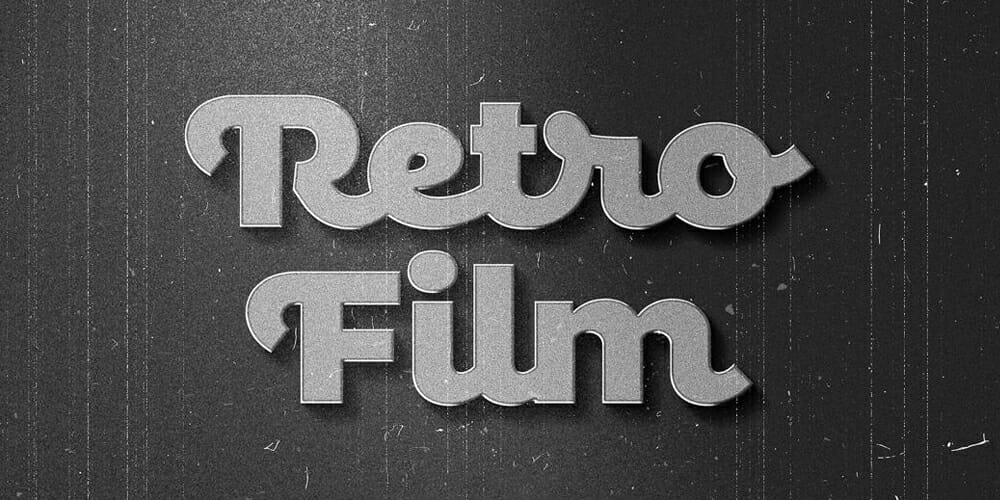 Retro Black and White Text and Logo Effect