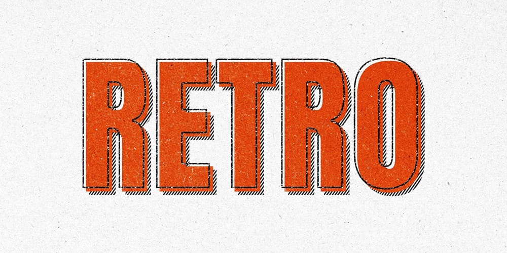 Retro Cartoon Text Effect PSD