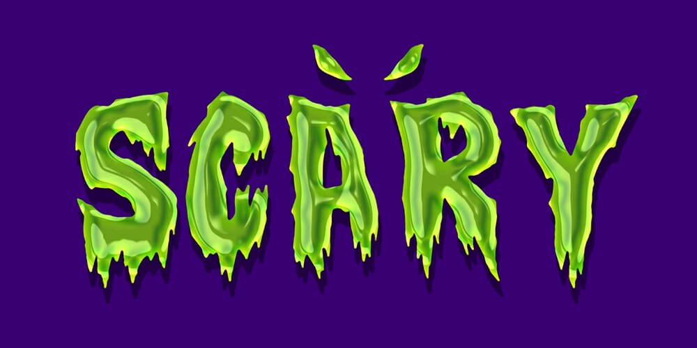 Latest Free Photoshop Text Styles & Effects 133 ScaryText Effect