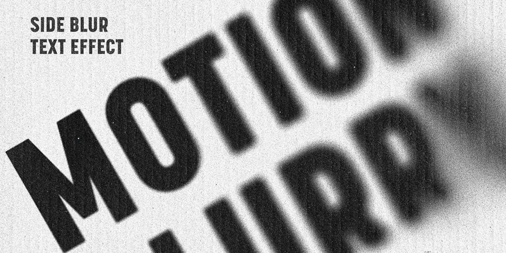 Side Blur Paper Text Effect PSD