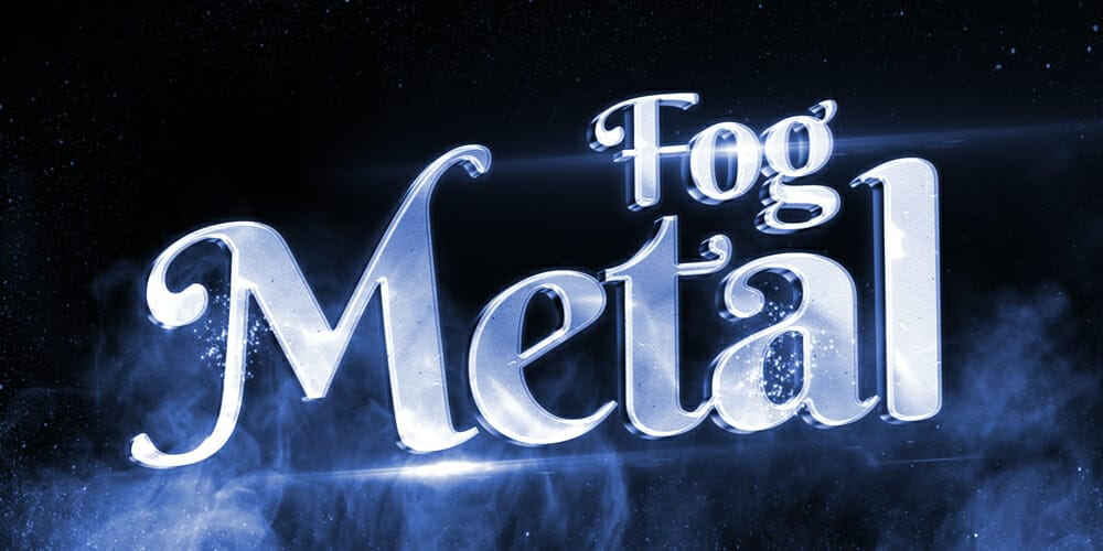 Latest Free Photoshop Text Styles & Effects 31 Silver Fog Metal Text Effect