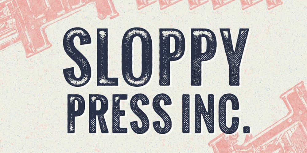 Latest Free Photoshop Text Styles & Effects 186 Sloppy Press Typography Styles PSD