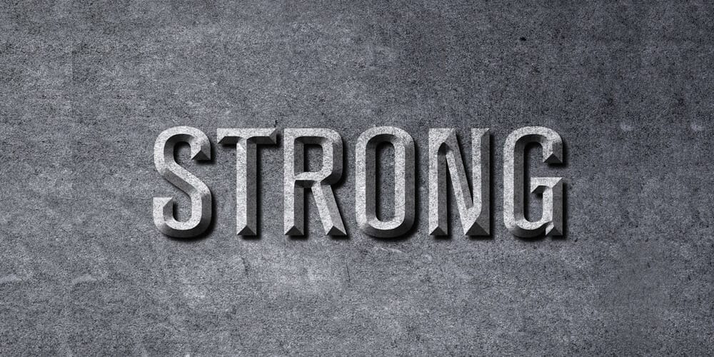 Strong Photoshop Text Effect