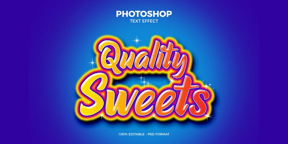 Latest Free Photoshop Text Styles & Effects 99 Sweets Photoshop Text Effect