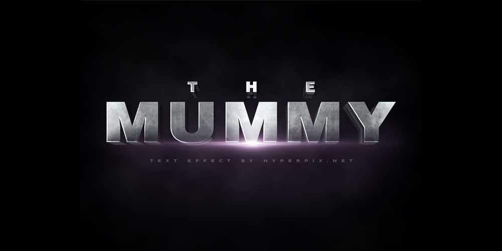 The Mummy Cinematic 3D Text Effect