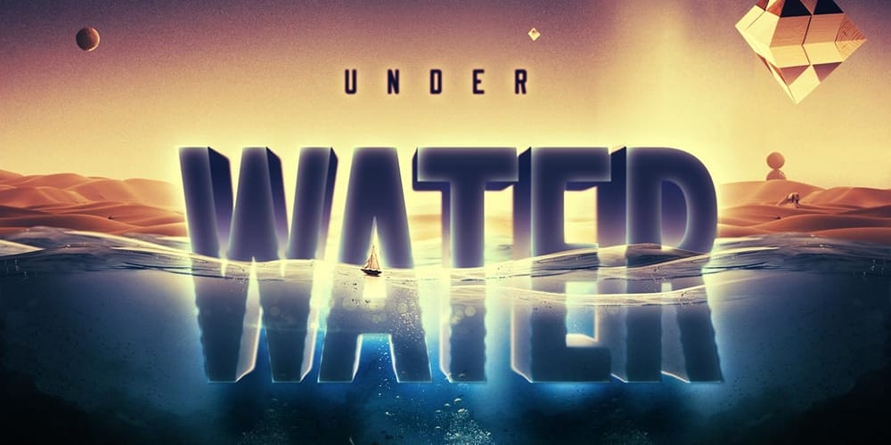 Latest Free Photoshop Text Styles & Effects 120 Underwater Text Effect