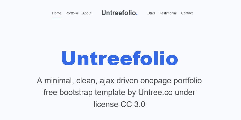 Untreefolio Onepage Portfolio Template