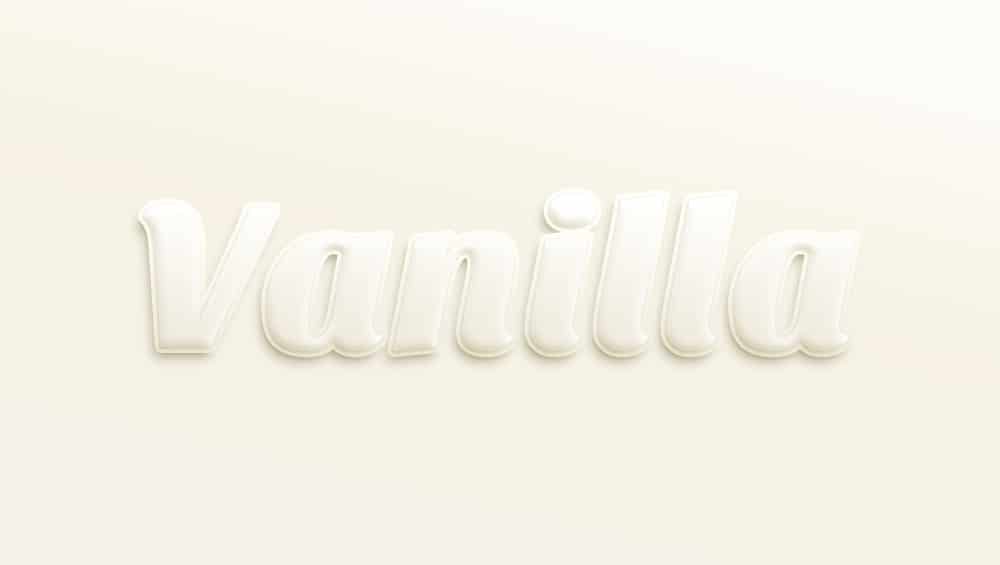 Vanilla Text Effect PSD