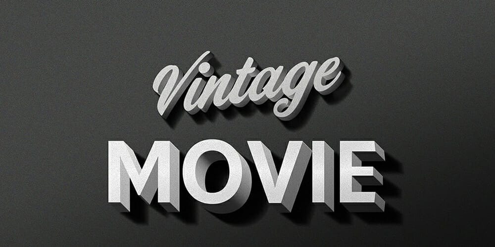 Vintage Movie Text Effect