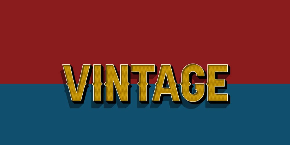 Latest Free Photoshop Text Styles & Effects 138 Vintage Photoshop Text Effect