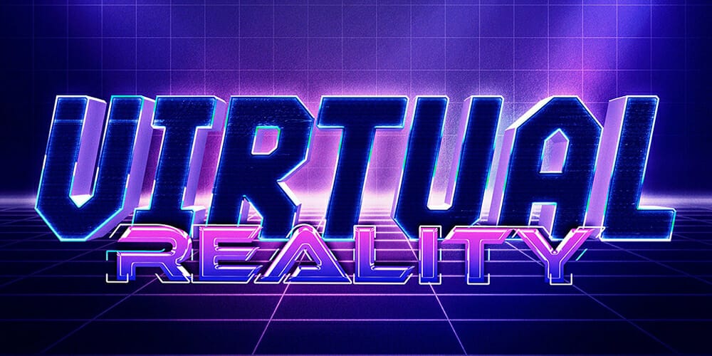 Latest Free Photoshop Text Styles & Effects 24 Virtual World Text Effect