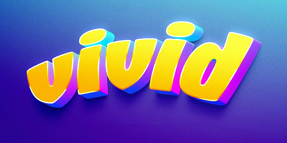 Latest Free Photoshop Text Styles & Effects 175 Vivid Toon 3D Text Effect