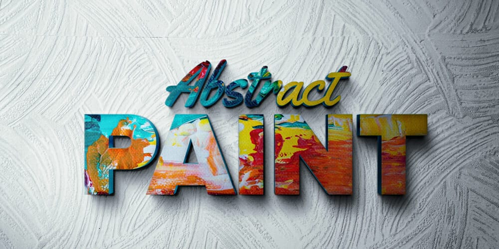 Wall Abstract Paint Text Effect