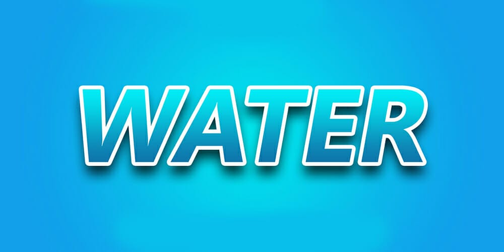 Latest Free Photoshop Text Styles & Effects 173 Water Text Effect