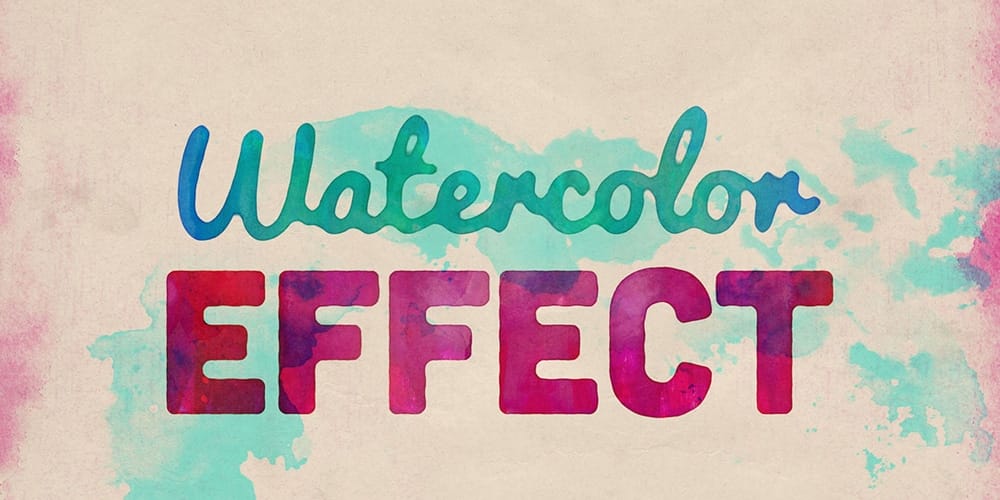 Latest Free Photoshop Text Styles & Effects 109 Watercolor Text and Logo Effects