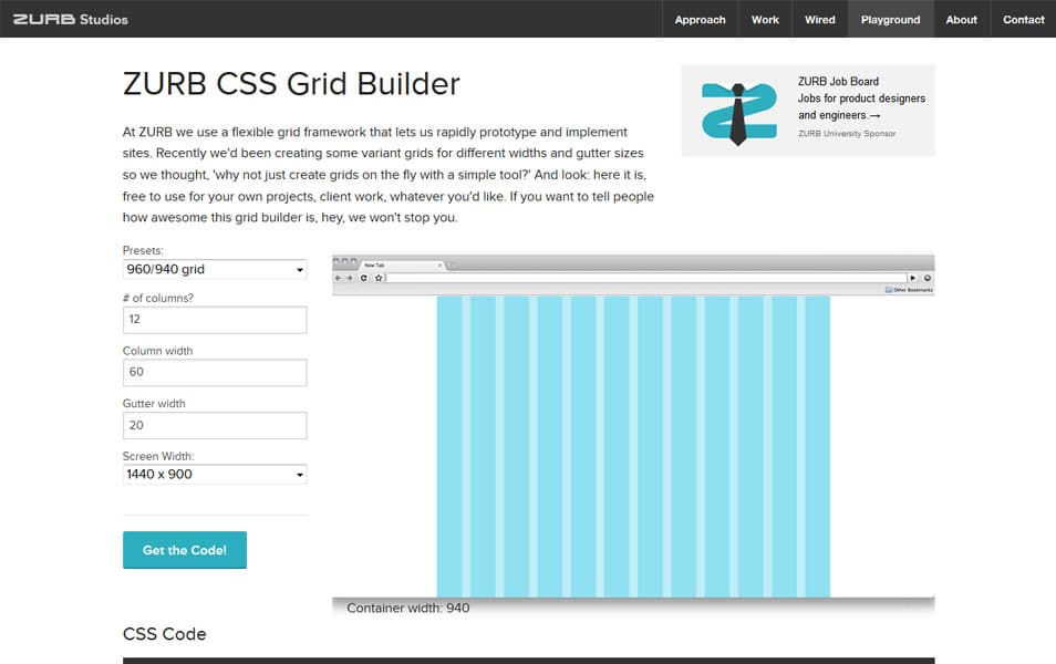 ZURB CSS Grid Builder