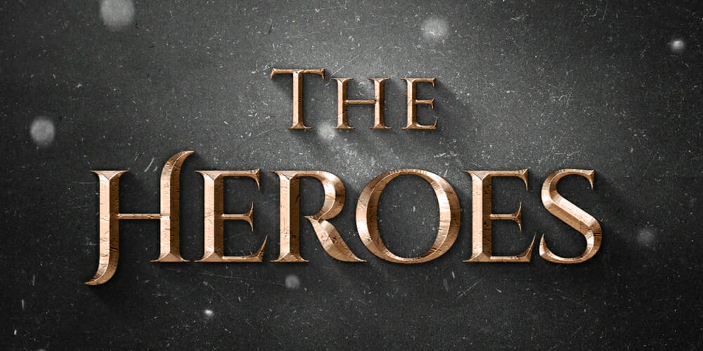 Latest Free Photoshop Text Styles & Effects 53 heroes photoshop text effect