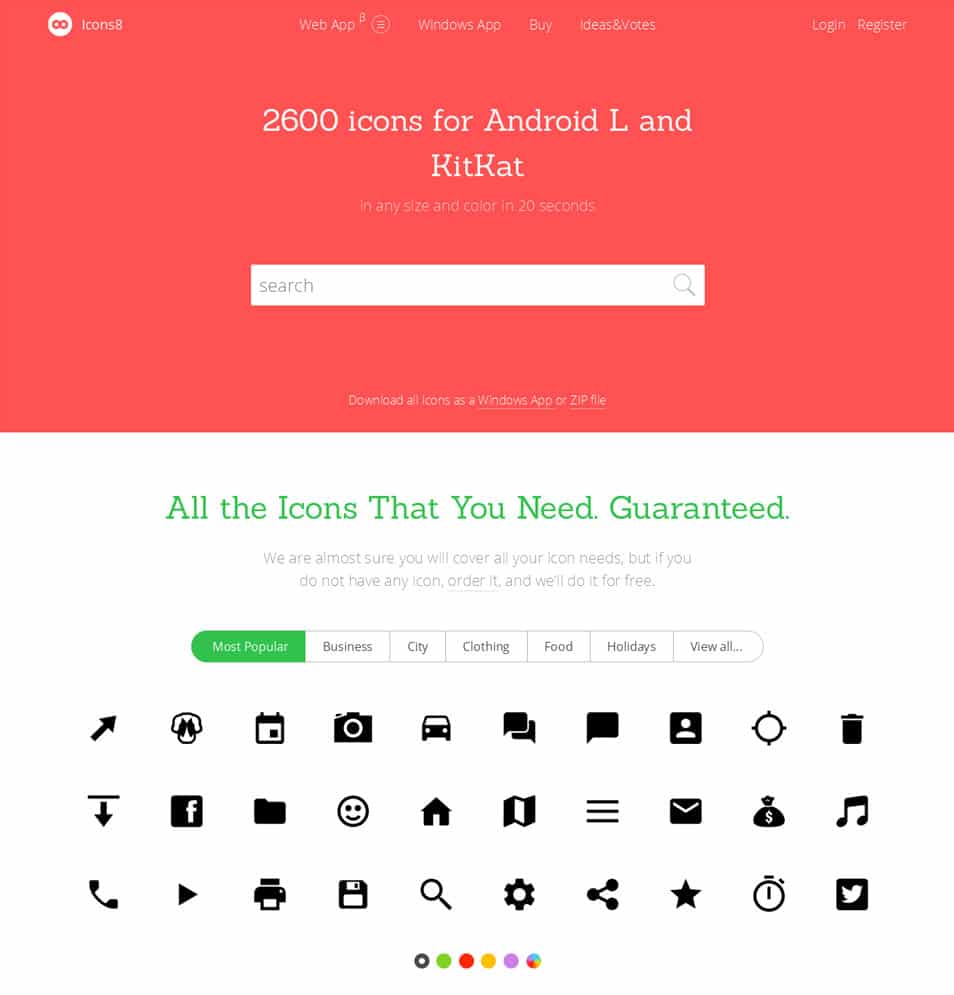 2600 icons for Android L and KitKat