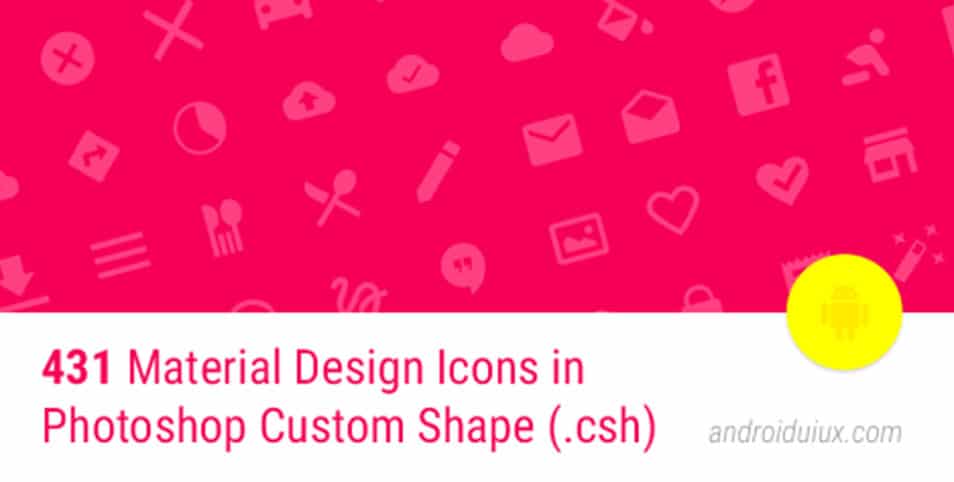 431 Material Design Icons in Photoshop Custom Shape format