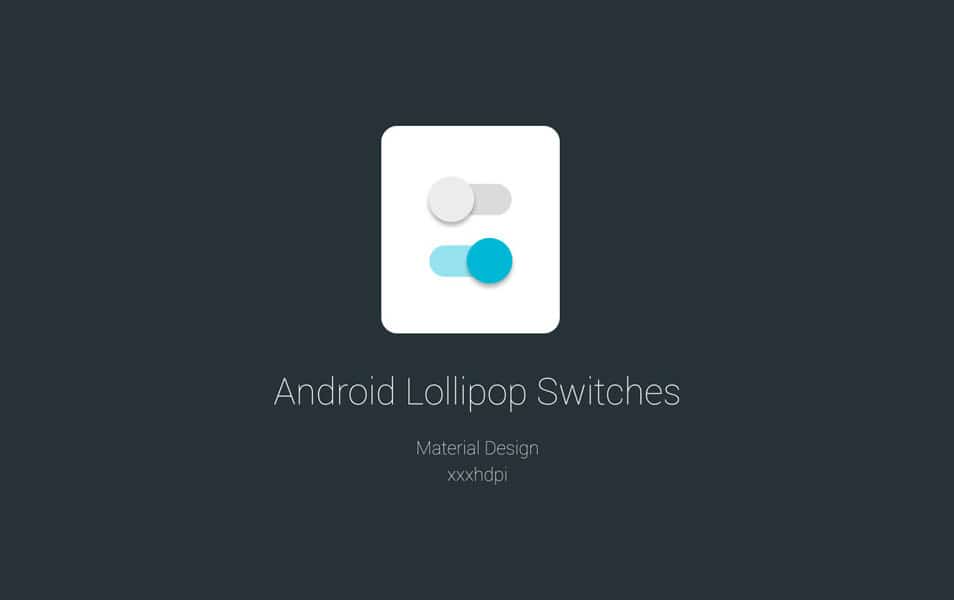 Android Lollipop Switches PSD