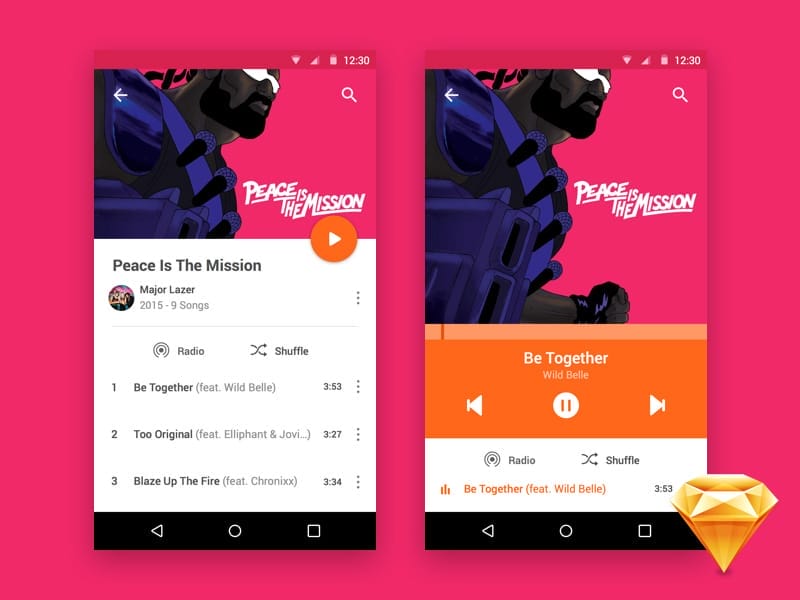 Android Music Player UI