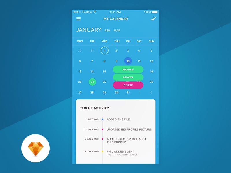 Calendar App UI