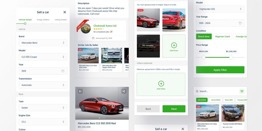 Car Shop App UI Template