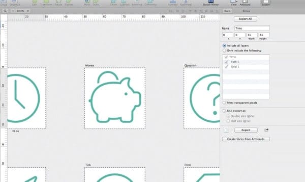 Create a Hairline Icon Set Using Sketch