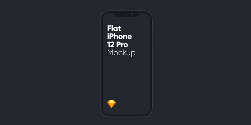 Flat iPhone 12 Pro Mockup