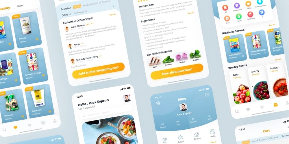 Food Sharing and E Commerce App