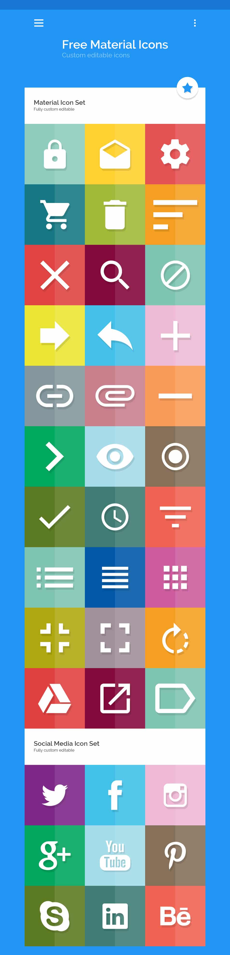 Free Material Icon Set