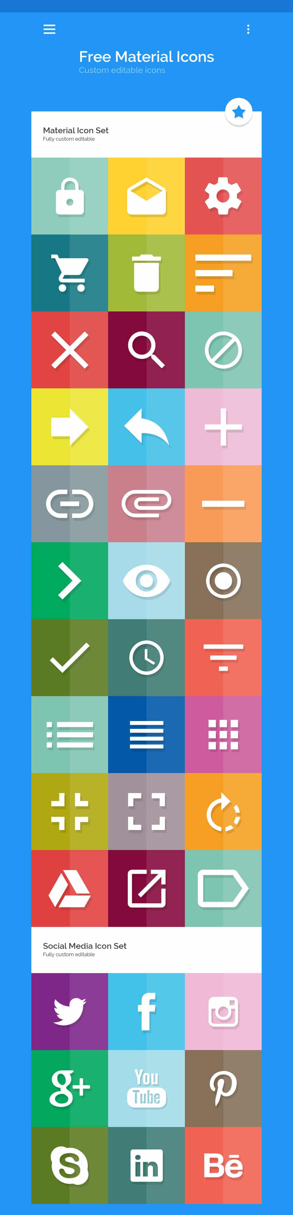 Free Material Icon Set
