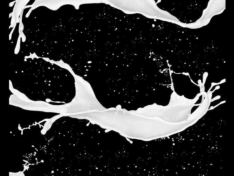Free Milk Splashes Photoshop Brushes